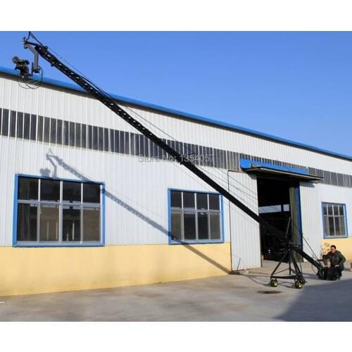 12m 3 axis jimmy jib crane for with motorized dutch head loading 16kg Professional Jimmy Crane Jib