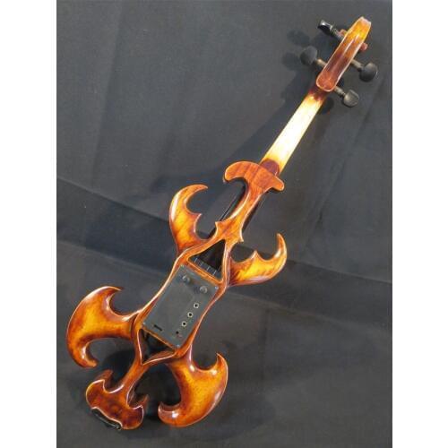 Handmade New Great Design Red Color Streamline Model Top Art 4/4 Electric Violin/ Violino Case Bow Rosin Included