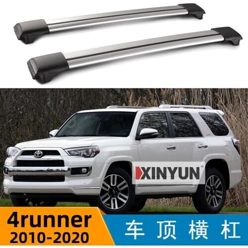 SHITURUI 2Pcs Roof bars For Toyota 4 Runner 5 Door SUV 2010 - 2020 Rails Aluminum Alloy Side Bars Cross Rails Roof Rack Luggage