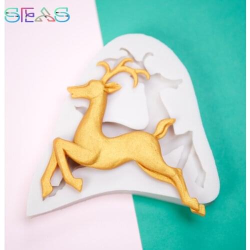 Running Deer Silicone Molds Silicone Creativity Cake Mold 3D Hand Kitchen Tools Pastry and Bakery Tools Accessories Resin Molds