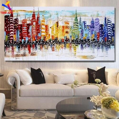 Thick Textured Picture Hand painted Modern Abstract Oil Painting on Canvas for Living Room Wall Art Home Decoration Gift SL040