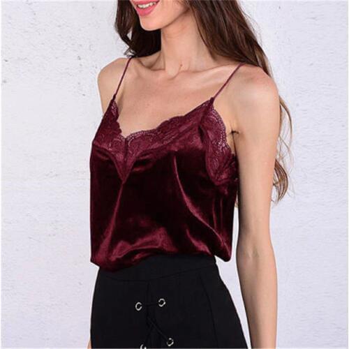Women Lace Top Sexy Women Female Solid Silk Sexy Evening Tops Camis Satin Tank Top Party Club 2019 New Summer Female Blouse W3
