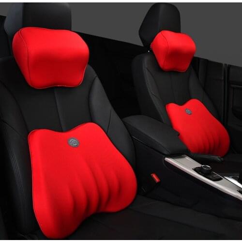 Universal Car Lumbar Supportseat Cushion Memory Foam Pillow Office Neck Chairs Home Waist Relieve Mats Auto Accessories