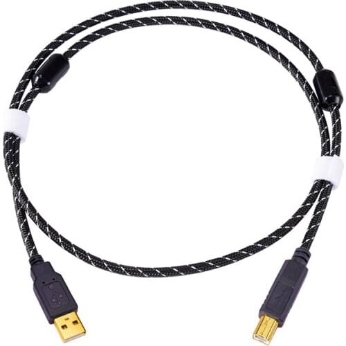 ZY Fanmusic HIFI Cable Fever class USB cable 6N OCC High end HIFI Cable for PC Connect to Topping DX7S D50 SMSL M8A SMSL M6