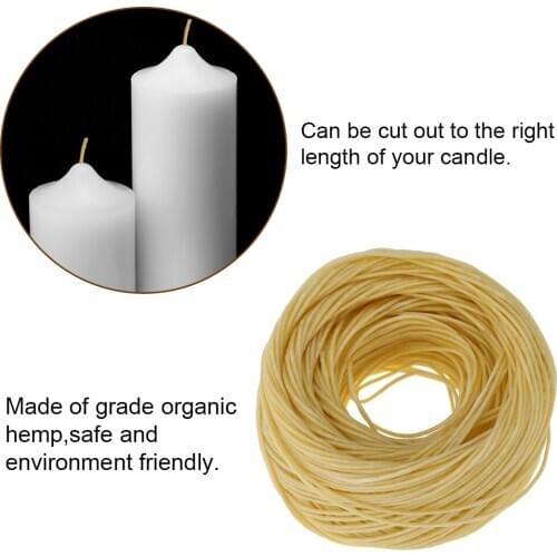 61m High quality Organic Hemp Candle Hemp Core with Pure Bee Wax for DIY Oil Lamp Candles Wicks for Candles Supplies