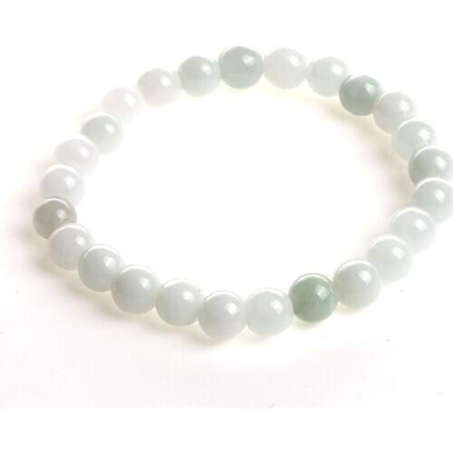 Women Buddha Bead Bracelets Bangles AAA Jadeite Emerald Bracelets Gift for Female Jade Jewelry