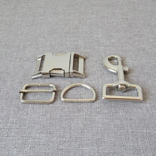 10 sets 30mm strong metal snap clip clasp D ring adjuster belt straps release buckle for paracord dog collar leash DIY accessory