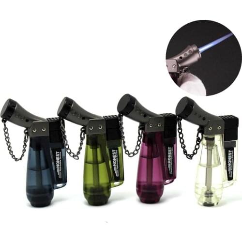 100pcs/lot Windproof Refillable 1300'C Butane Jet Torch Gas Lighter for Cigarette Cigar