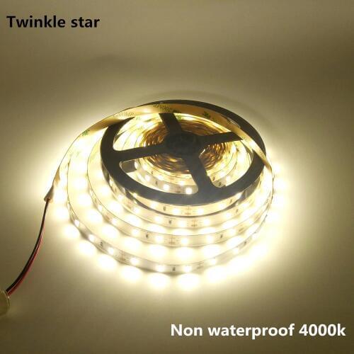 12V Led Strip Light 5630 4000K Waterproof IP65 and Non Waterproof IP20 300led 5m Nature White Led Tape