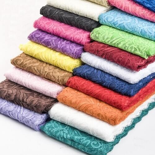 15cm Colorful Soft Elastic Stretchy Lace Trim DIY Crafts Apparel Sewing Fabric Wedding Dress Underwear Lingerie Lace Material