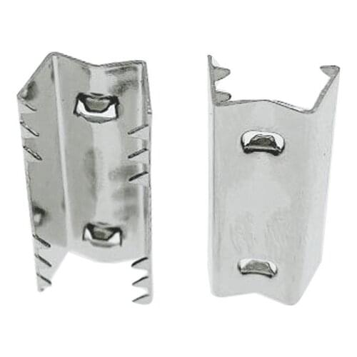 GTBL 25 Pack Metal Open-End Timing Belt Clamps, GT2 Open Belt Clips for 3D Printer Projects-Silver