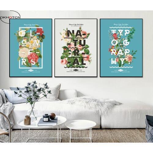 Flower Natural 3 Pieces/Set Unframed Canvas Art Print Painting Poster Wall Picture for Home Decoration Home Decor