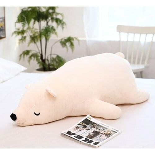 35cm Cartoon Kawaii Dressing Polar Bear Plush Doll Baby Soft Stuffed Sleeping Bear Pillow Animal Small Plush Toys Kids New Gifts