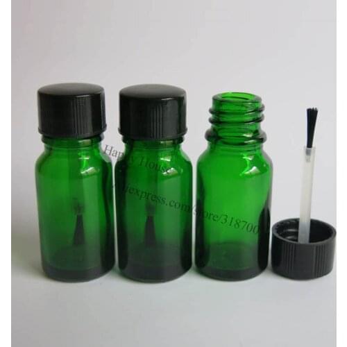 360pcs/lot 10ml Green Empty Nail Polish/Enamel Bottle, 10cc Nail Polish Container,1/3oz Cosmetic Packaging