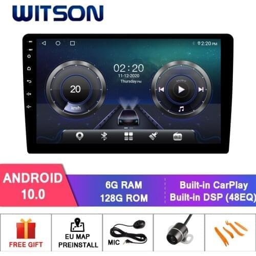WITSON Android 10.0 6+128GB 9" Car media player For Universal Sreen body CAR AUDIO PLAYER +Wireless Carplay+Wired Android Auto