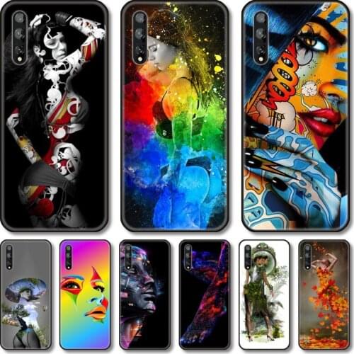 Sexy girl Phone Case For Huawei Y 5 6 7 8 9 A P S Pro 2020 2019 Black Shell Cover