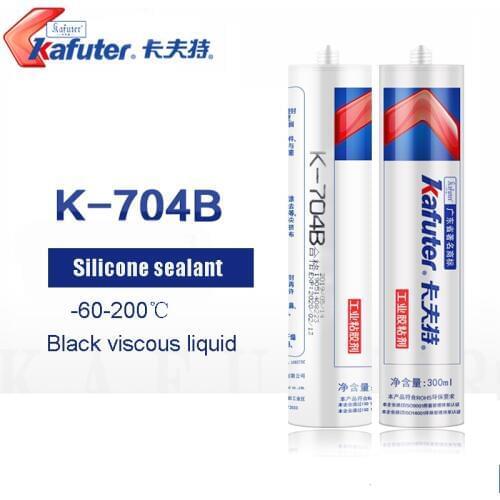 Kafuter 300ML 704B Black Silicone Rubber Waterproof Insulation Silicone Sealing Glue Fixed Repair Adhesive For Lamps