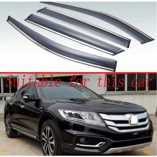 For Honda Crosstour 2011 2012 2013 2014 2015 2016 Plastic Exterior Visor Vent Shades Window Sun Rain Guard Deflector 4pcs