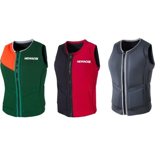 Adult Neoprene Life Vest High Buoyancy Surf Kayak Life Jacket Vest Swimming Motorboat Collision Avoidance Fishing Life Vest