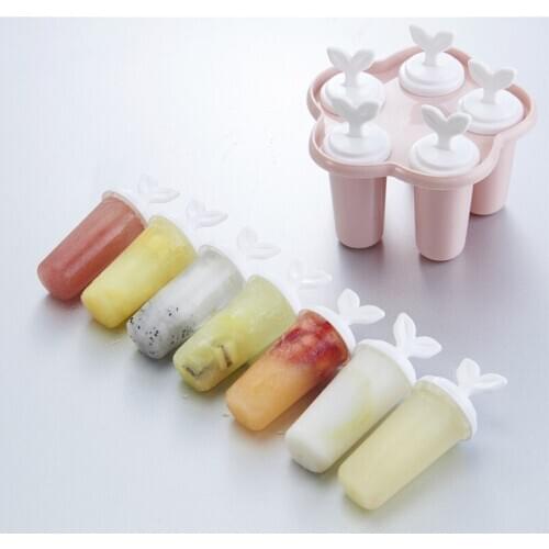 Homemade DIY ice cream mold 5 grid ice cube mold summer popsicle machine plastic kitchen tool random color lollipop mold