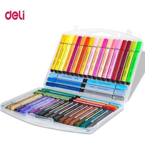 Deli stationery washable markers Drawing painting art supplies watercolor pen set for kids