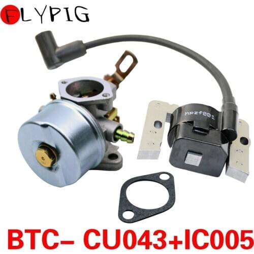 FLYPIG Carburetor & Ignition Carb w/Gasket Fit For Tecumseh 640349 8HP 9HP 10HP HMSK80 HMSK90 Kit
