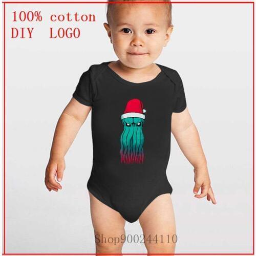 Cosmic Santa cthulhu printing Bodysuits Baby Summer Newborn Baby Boy Girl Short Sleeve Babies Jumpsuit Casual Clothes 0-24M