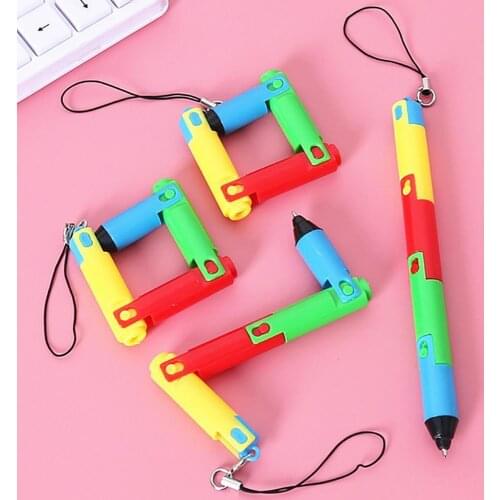 1PC 0.5mm Creative Colorful Folding Ballpoint Pen Stationery Office School Student Gift Office School Supplies