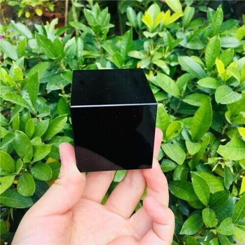 Natural obsidian cube crystal square gift decoration