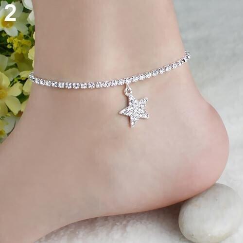 Multi-Pattern Love Heart Star Wedding Sandal Beach Anklet Chain Foot Jewelry 2020