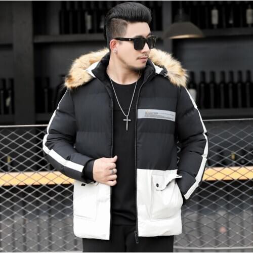 2020 Men premium brand keep warm winter cotton jackets/Man Color matching slim fit leisure Cotton-padded clothes Large size 8XL