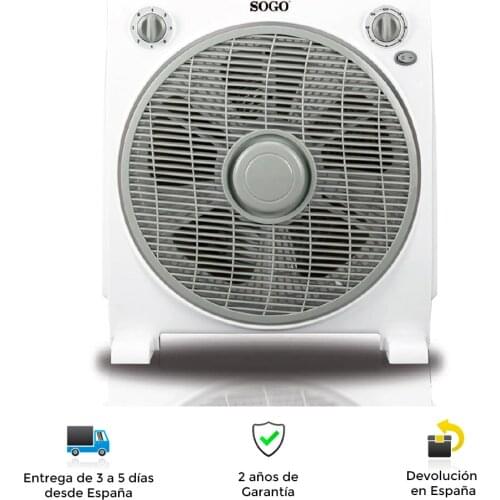 Fan blower, sogo, powerful, fast, silent, resistant, rotary grille, timer, fan, portable fan