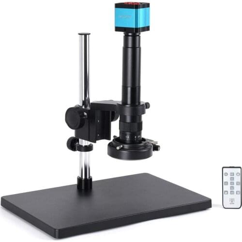 HAYEAR HY-2307 1080P HDMI USB Digital Video Industrial Microscope Camera Set Table Stand 144LED Light ( 180X/300X Zoom Lens )