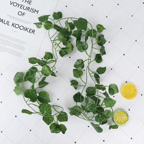 NEW 2.4m Artficial Vine Green Plants Leaf Hanging Decor Rattan Liana Wall Leaves