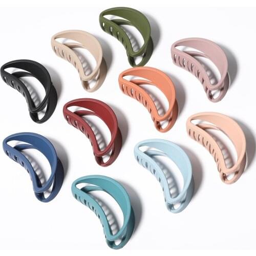 New Arrival Acrylic Fashion Plastic Hair Claw Simple Bath Makeup Hair Clips Candy Sweet Girls Hair Accessories