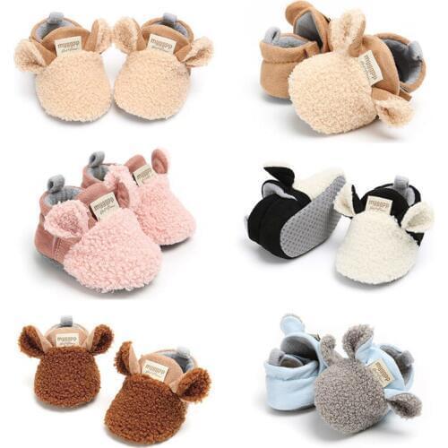 Cute Baby Boy Girl Shoes Baby Moccasins Shoes Bow Soft Soled Non-slip Footwear Crib Shoes