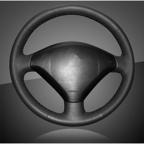 Hand Stitching Car Steering Wheel Cover for Peugeot 307 2010 Interior Accessories Auto Braid On The Wheel Cover Car-Styling