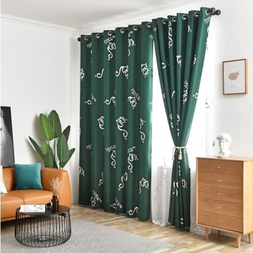 Nordic European Style Simple and Modern Curtains for Living Room Bedroom and Study Translucidus (Shading Rate 41%-85%)
