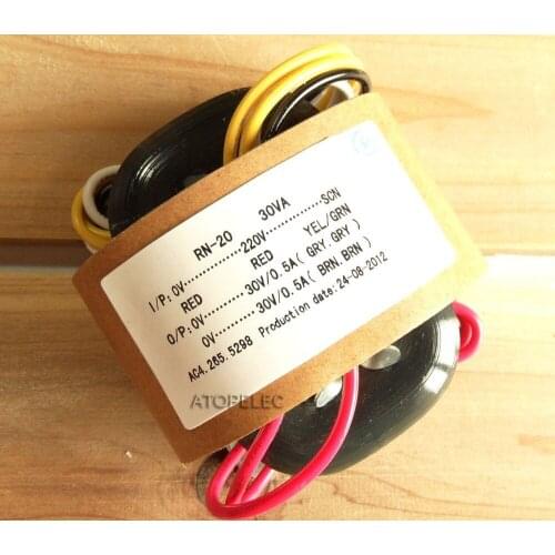 220V 30W R-Core Transformer 30V+30V for Audio Amplifier Preamp AMP DAC R Core