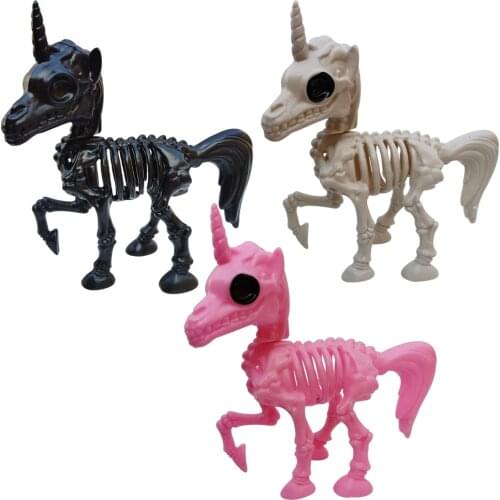 Halloween Decoration Animal Unicorn Skeleton Pretty Cute Horse Bones Ornaments Hallowmas Horror Props Party Baby Girls Boy Gifts