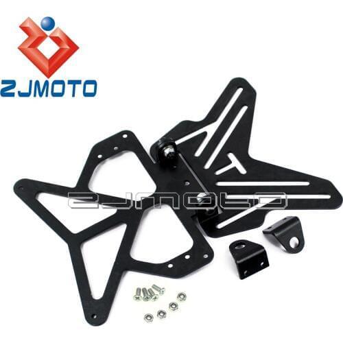 Universal Motorcycle Number Plate Hanger Bracket Tail Tidy Black Plate Holder Bracket