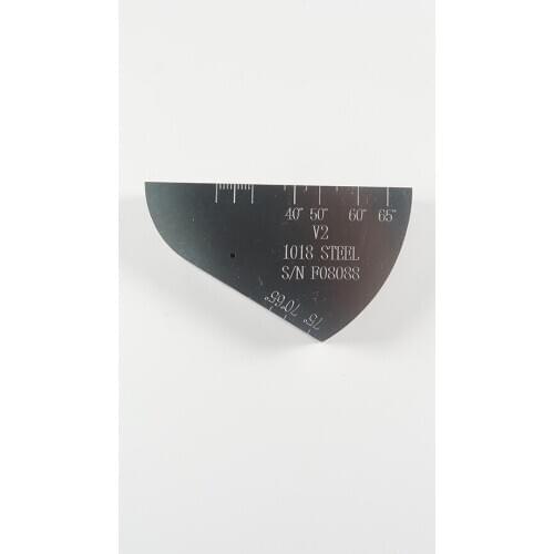 V2 Ultrasonic calibration test block/NO.2 Carbon Steel block INCLUDED MAKER CERTIFICATION AND ABS PLASTIC CASE