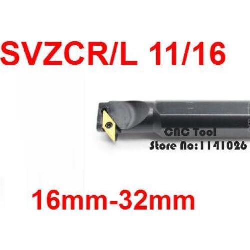 1PCS 16mm 20mm 25mm 32mm SVZCR11 SVZCR16 SVZCL11 SVZCL16 S16Q-SVZCR11 S25S-SVXZCR16 the Right/Left Hand CNC Turning Lathe tools