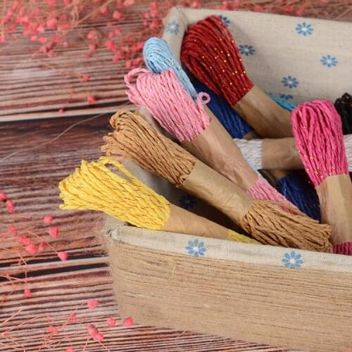 2mmx10m 12 Roll Colorful Paper Rope For Handmade DIY Craft Wedding Candy Cake Cookies Box Packing Wrapping Decoration Scrapbooks