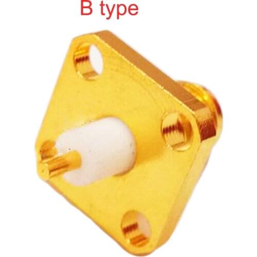 20pcs SMA Female Jack Chassis Flange Panel Mount 4 Hole / 2 Hole RF Solder Connector Adapter