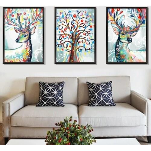 2018 New Nordic Style Animal Home Decoration Wall Stickers Living Room Modern Creative Wall Decals Poster Art Wallpaper