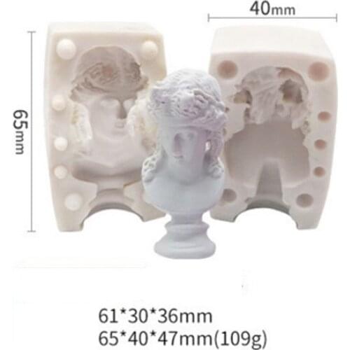 3D Plaster Statues Candle Mold,Portrait Aromatherapy Mold Soap Fondant Mold 10361053