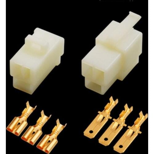 10pcs/lot 6.3 Sumitomo 6110-4533 3 Pin Battery Charger CDI Female And Male Wire Connector Automotive Electrical Connector