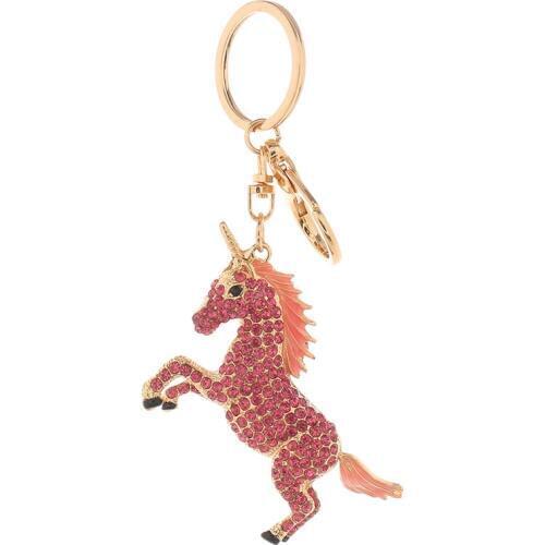 AliExpress Creative Keychain Metal Keychain Rhinestone Horse Unicorn Car Pendant Small Gift