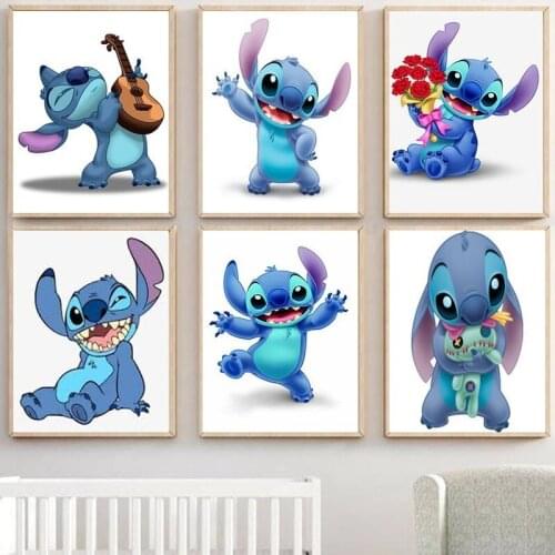 5D DIY Diamond Painting Disney Anime Cute Lilo Cross Stitch Kits Mosaic Diamond Embroidery Full Square Drill Home Decor